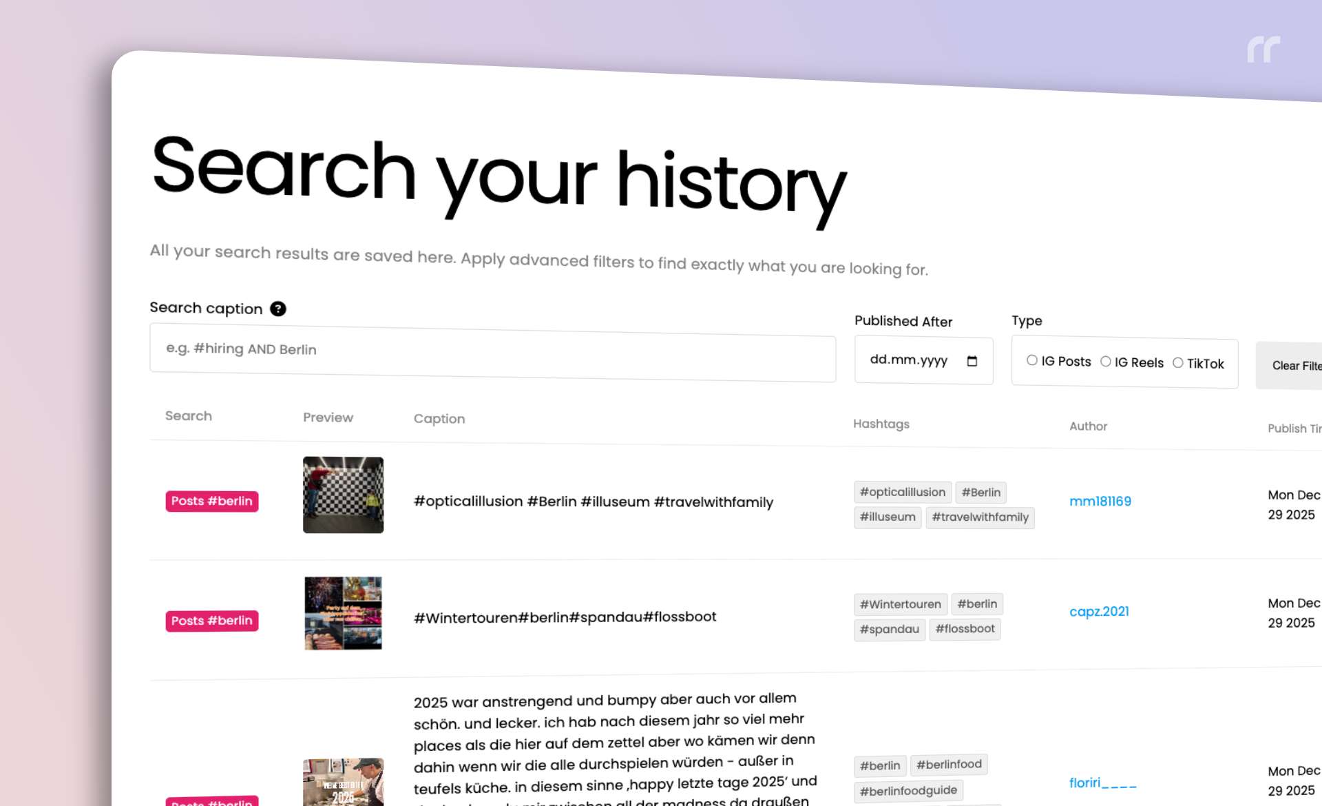 Personal Search Memory