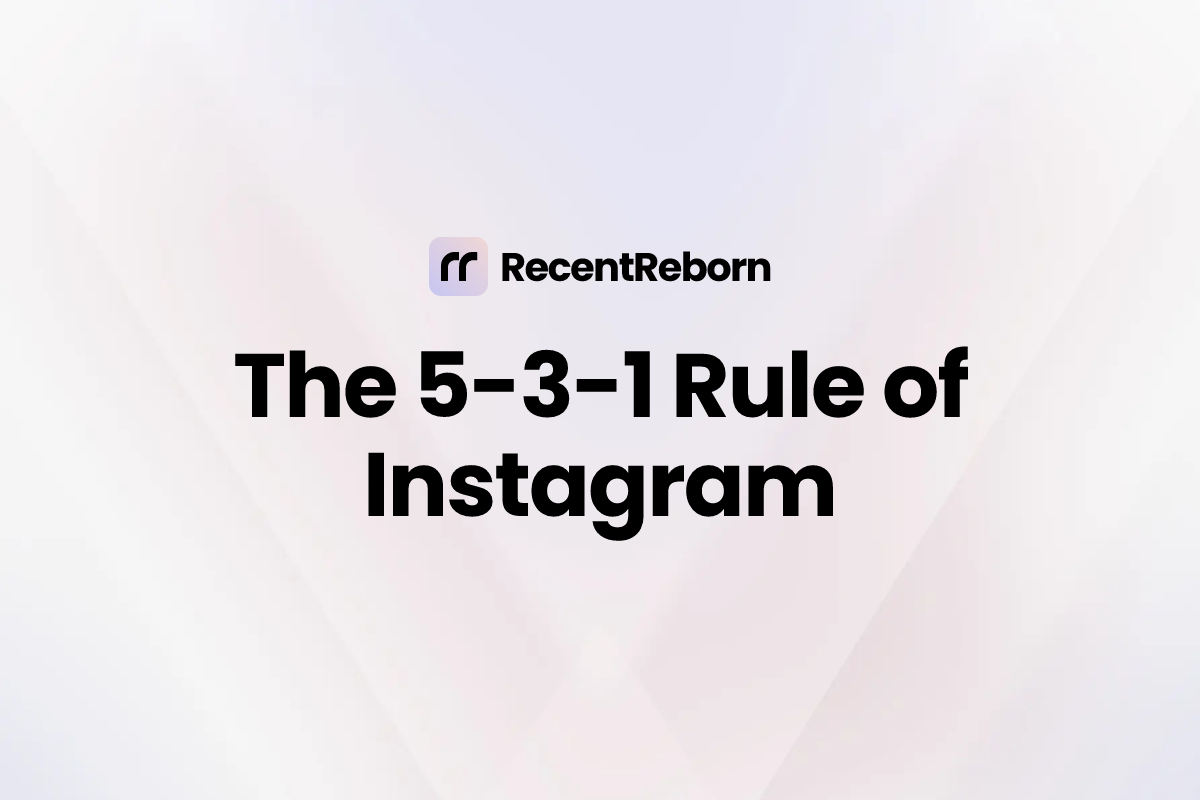 The 5-3-1 Rule of Instagram: A Simple Daily Habit for Real Growth