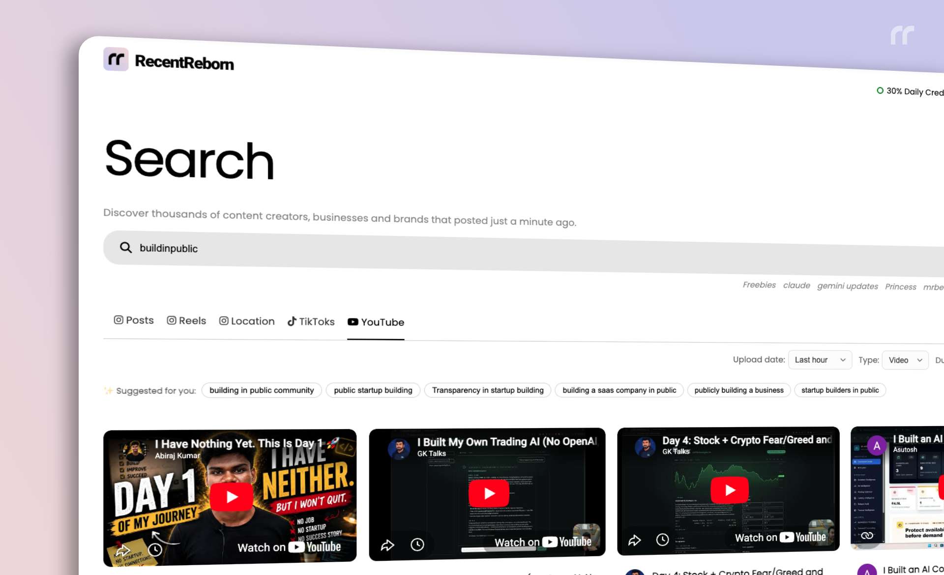 YouTube Advanced Search Filters